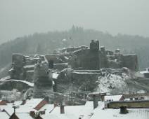 Het kasteel van La Roche in de sneeuw Het kasteel van La Roche in de sneeuw