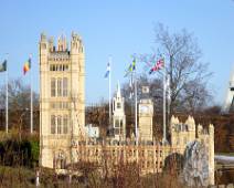 P1000901 De House of parliament vormen ongetwijfeld het hoogtepunt van de Gotic Revival. Dit imposante bouwwerk wordt ook wel Westminster Palace genoemd.