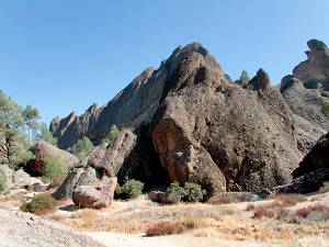 Pinnacles NM Dit monument ligt een beetje verloren tussen de grote Californische parken. Een paradijs voor rotsenklimmers en...