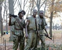 S01_8715 Vietnam Veterans Memorial - The three Soldiers, het eerste monument met expliciete verwijzing naar de verschillende rassen in het Amerikaans leger